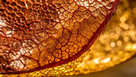 Golden snake scales reflect vibrant autumn colors in nature design ...