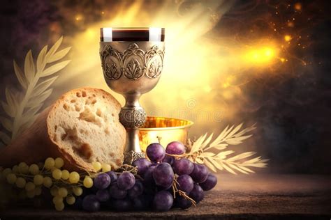 Holy Communion On Table On Churchthe Feast Of Corpus Christi Concept