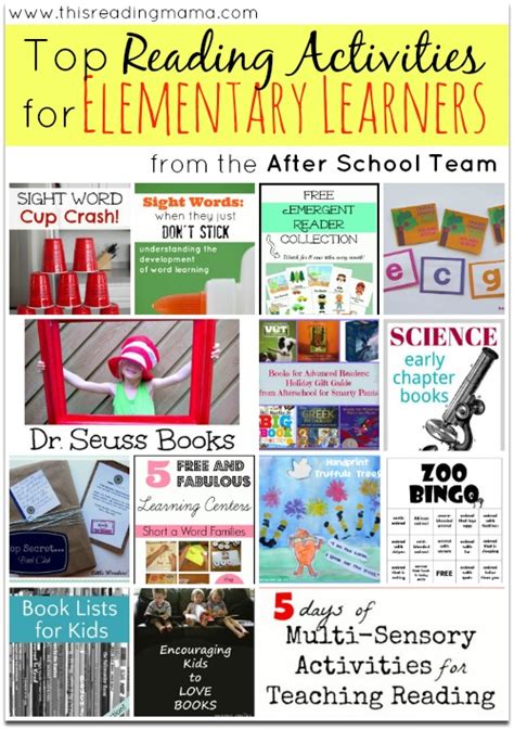 Top Reading Activities for Elementary Learners - This Reading Mama