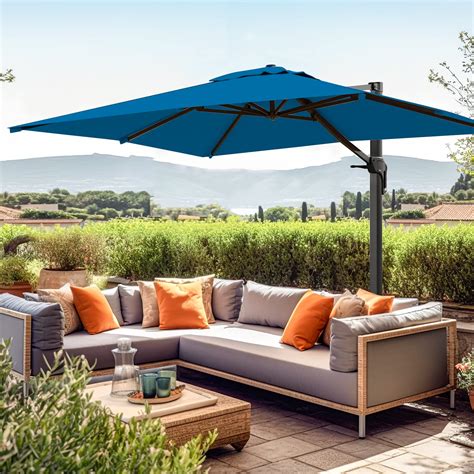 Amazon Wikiwiki 10 FT Square Cantilever Patio Umbrella Outdoor