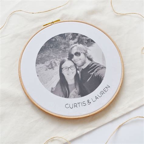 8 Personalised Couple Photo Embroidery Hoop With Etsy