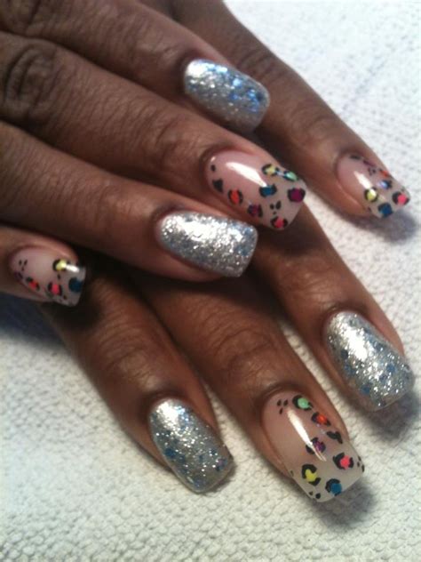 Multi Colored Cheetah Nail Design By Tish Nails Cheetah Nail