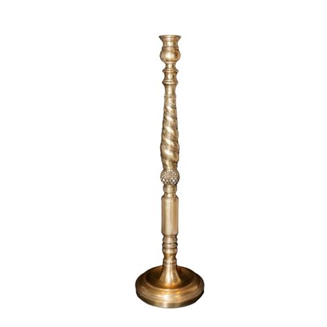 Twin Bronze Candlestick With Wreath Baker Rhodes