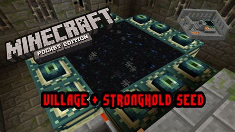 Minecraft PE ENDER PORTAL SEED WITH VILLAGE 2022 YouTube