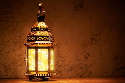 Premium Photo Ramadan Lantern With Candle Light