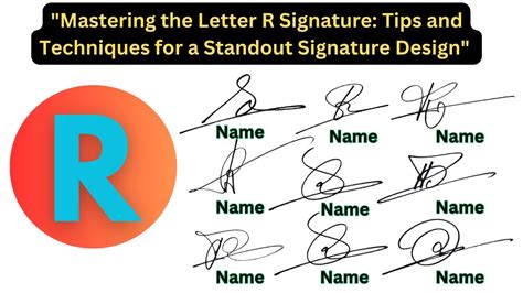 Mastering The Letter R Signature Tips And Techniques For A Standout