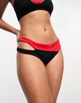 Nike Swimming Icon Sneakerkini Asymmetrical Bikini Bottoms In Black And