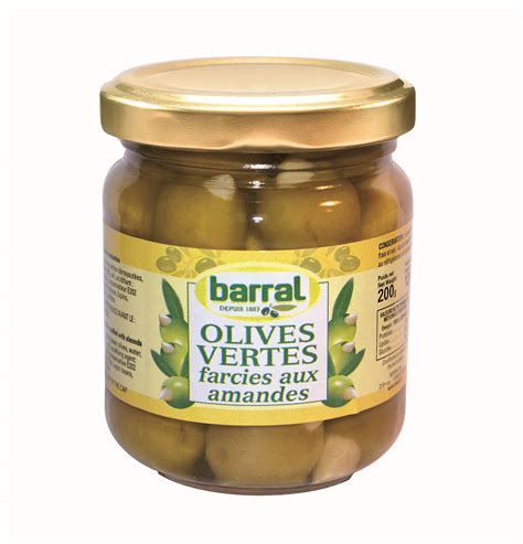 Olives Vertes Farcies Aux Amandes Barral