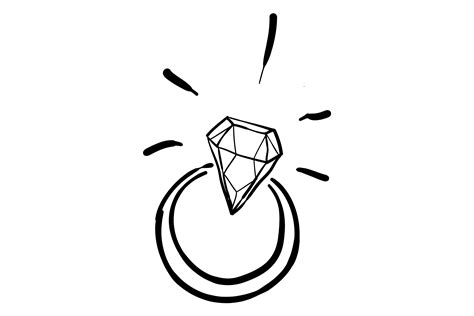 Handdrawn Doodle Diamond Ring Graphic By Devita Ayu Silvianingtyas