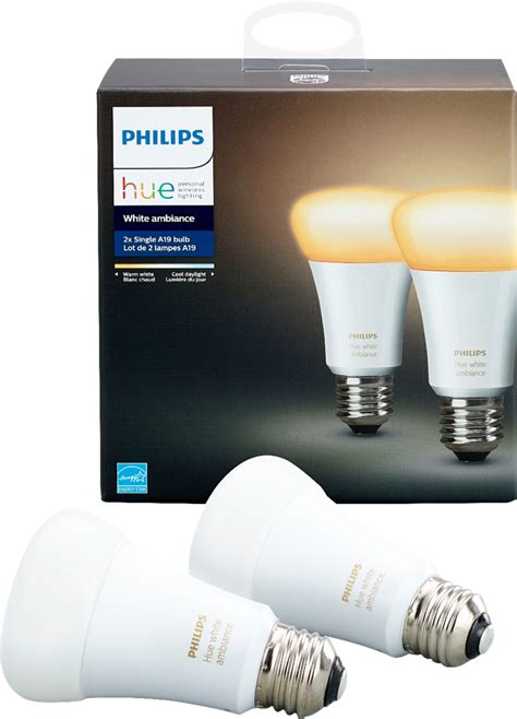 Best Buy Philips Hue White Ambiance A Wi Fi Smart Led Bulb Pack