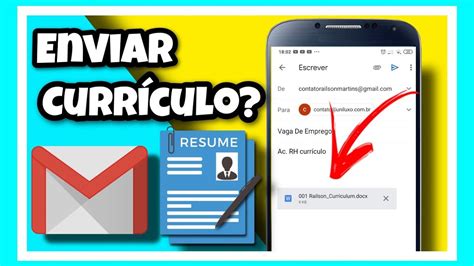 Como Enviar Curr Culo Por E Mail Atrav S Do Celular Youtube