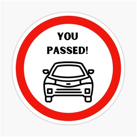 You Passed Driving Test Passed Sticker For Sale By Hristova999 Redbubble