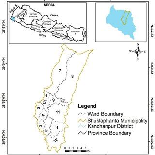 Map Showing The Study Area Topleft Inset Shows The Location Of