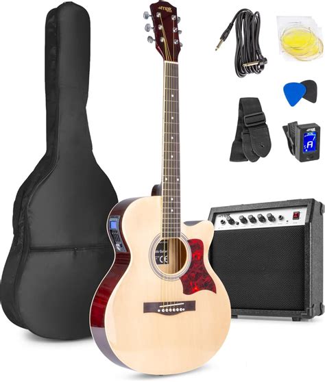 Max Showkit Elektro Akustik Gitarre Set Mit Verstärker 40 Watt