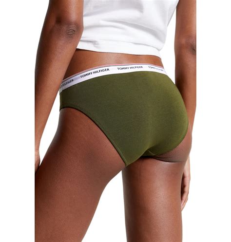 TOMMY HILFIGER BIKINI DAMSKIE MAJTKI 3 PACK BIKINI ZIELONE RÓŻOWE UW0UW04895 0R6