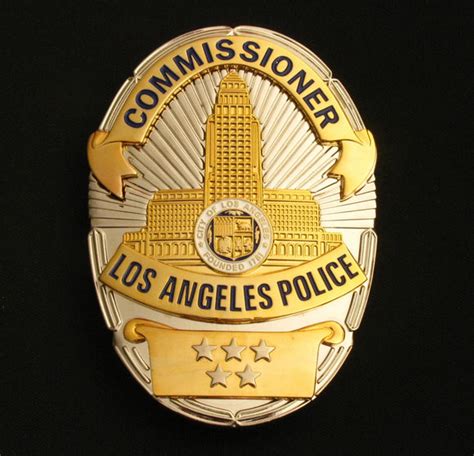 Lapd Los Angeles Police Commissioner Badge Solid Copper Replica Movie