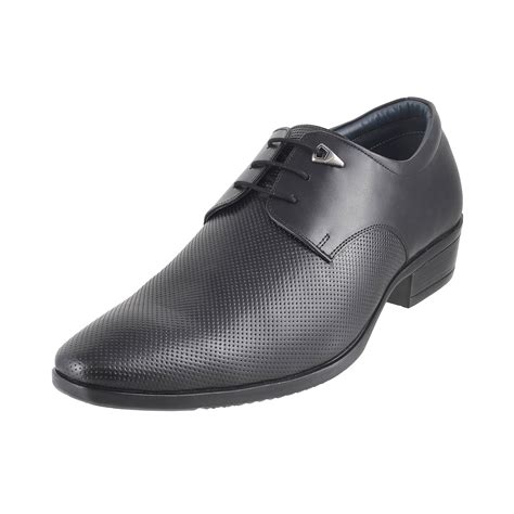 Buy Mochi Men Black Leather Formal Shoes 5 Uk 39 Eu 19 5042 At