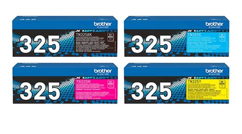 Brother 4 Tonerkassetten TN 325 cyan magenta gelb schwarz günstig