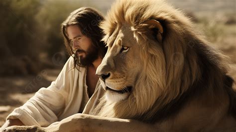 Scene From Jesus With A Lion Background Jesus And The Lion Picture