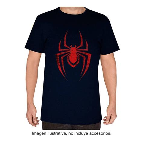 Playera Spiderman para Hombre Manga Corta Estampado Araña Miles