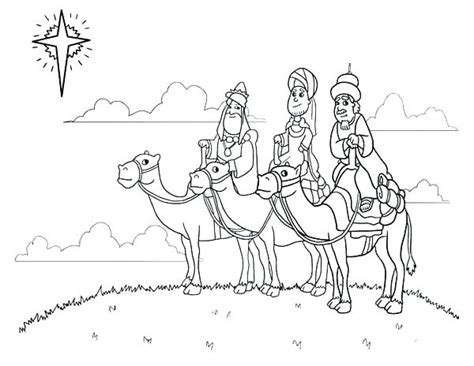 Three Kings Coloring Pages At Free Printable