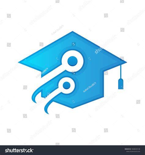 tech education logo design template stock vector royalty