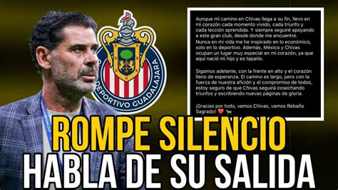 Fernando Hierro Rompe El Silencio Habla De Su Salida De Chivas