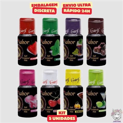 Kit 5 Unidades Gel Comestível Lubrificante Sabor Hot 15Ml Garji Sex Shop Erótico Shopee Brasil