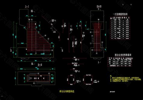 桥台台身钢筋cad图纸装饰装修素材免费下载图片编号4772011 六图网