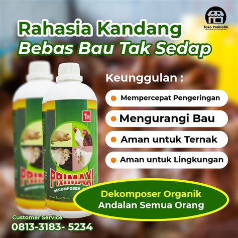 Jual Primaxi Penghilang Bau Kotoran Ternak Dekomposer Organik Untuk