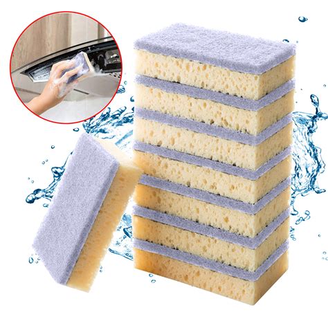 Ecolivings Cleaning Brush High Density Wave Dishwashing Sponge Wipe Kitchen Color Cleaning