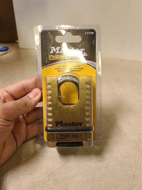 Master Lock Pro Series D In Shrouded Brass Resettable