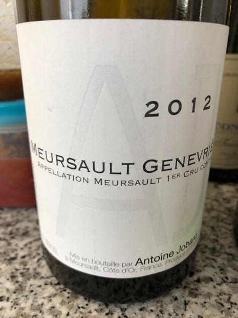 2012 Domaine Francois Et Antoine Jobard Meursault 1er Cru Les