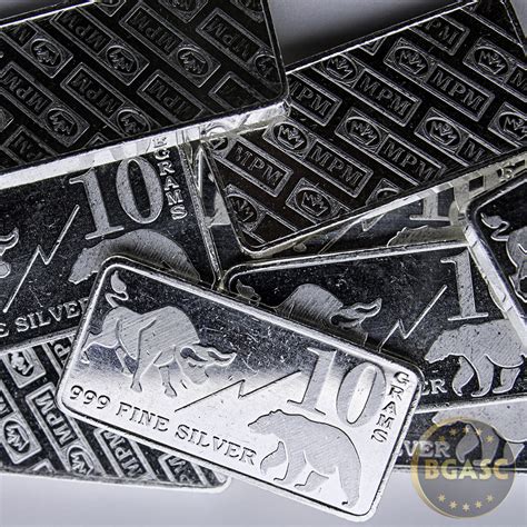 Buy 10 Gram Silver Bars Monarch Bull Bear Market 032 Troy Oz 999