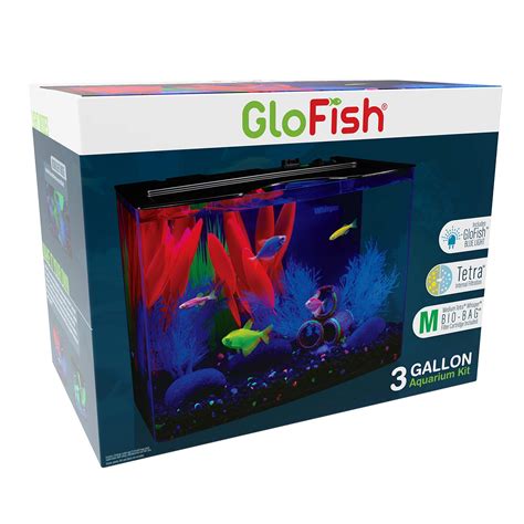 Glofish Gallon Glass Aquarium Kit With Led And Tetra Whisper Filter