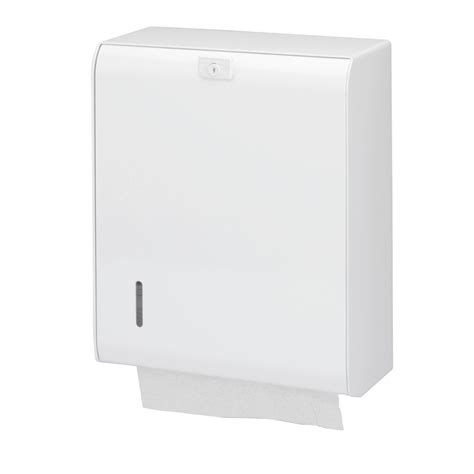 Paper Towel Dispenser Made Of Aluminum In White Silver Lockable Ophardt