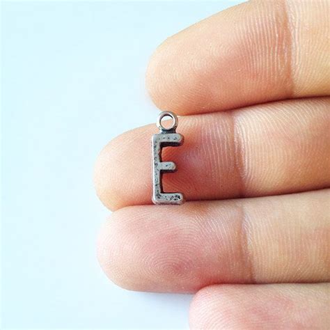 Bulk 30 Letter E Alphabet Charms 15x6mm Letter E By Libertadesign 8