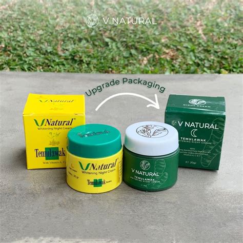 V Natural Temulawak Whitening Day Night Cream Gr Lazada Indonesia