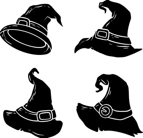 Set of Witch Hat 30530216 Vector Art at Vecteezy