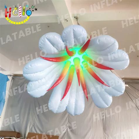 Custom Led Lighting Giant Stage Decorative Inflatable Lily Flower For