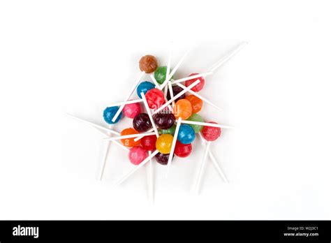 Pile of multicolored candy suckers Stock Photo - Alamy