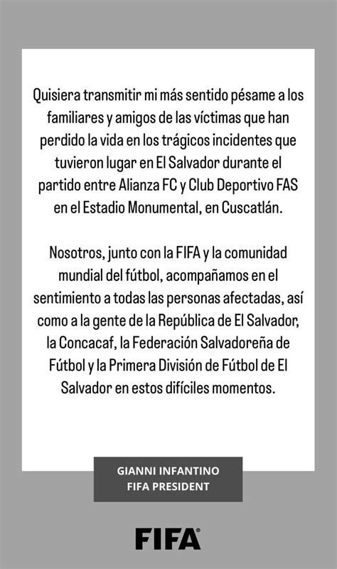 FESFUT On Twitter El Presidente De La FIFAcom Gianni Infantino Dio