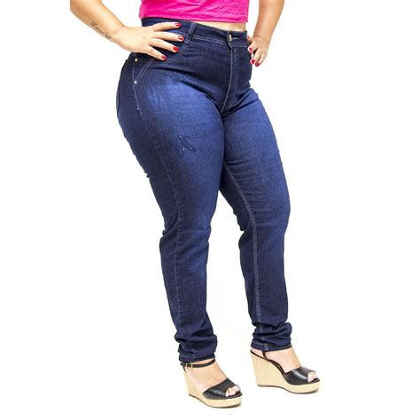 Cal A Jeans Plus Size Cintura Alta Azul Cheris Marylene Ane Jeans