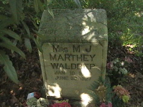 Martha Jane Marthey Matthews Waldrep M Morial Find A Grave