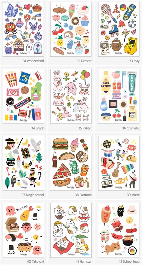 Aesthetic Korean Stickers Printable