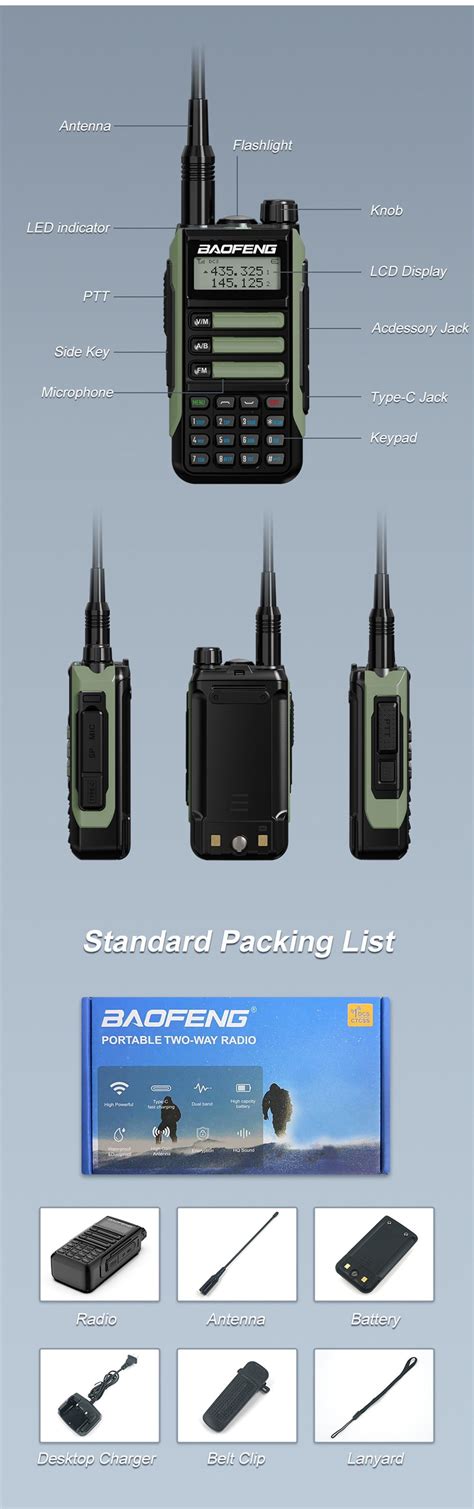 BAOFENG Baofeng UV 16 Long Range Walkie Talkie Handheld Two Way Radio