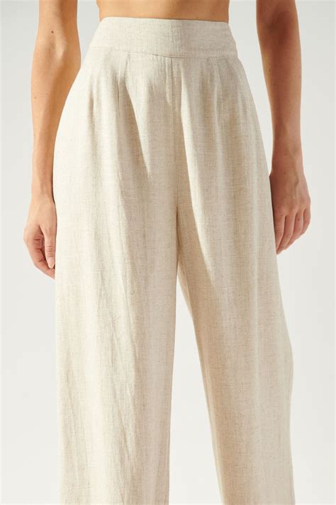 Saint Tropez High Waist Linen Wide Leg Pants Wide Leg Linen Pants