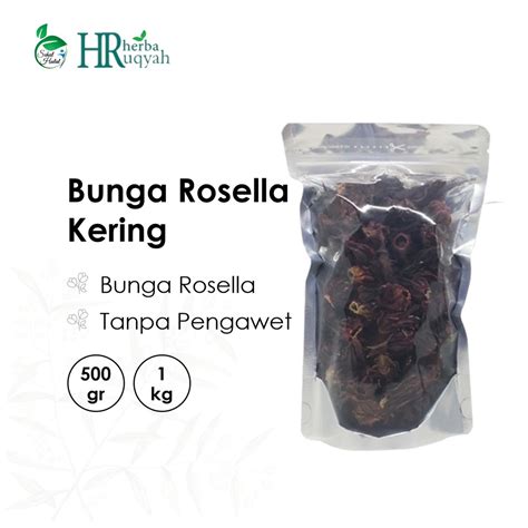 Jual Teh Bunga Rosella Rosela Kering 500 Gr 1 Kg Asli Murah Minuman