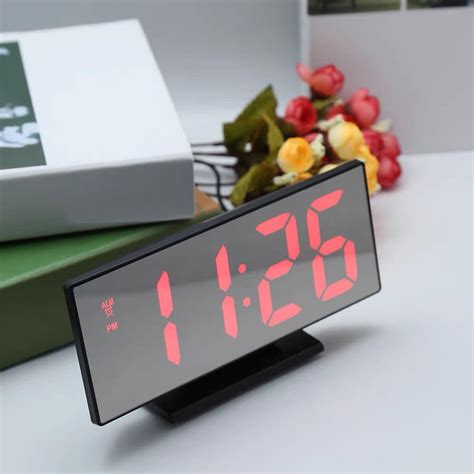 Jual Jam Meja Digital Angka LED Besar Digital Alarm Clock Mirror DS