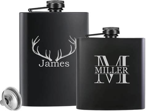 Custom Flask For Menpersonalized Groomsmen Flasksengraved Whiskey Flask For Men